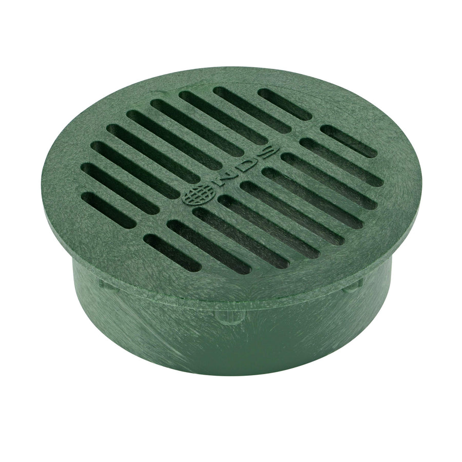 50, 6 In. Round Grate Drain Cover, Connects to Speed-D Catch Basin Drain,Drain Pipes & Fittings, for Small Lawns, Landscaping, and Patios,Green