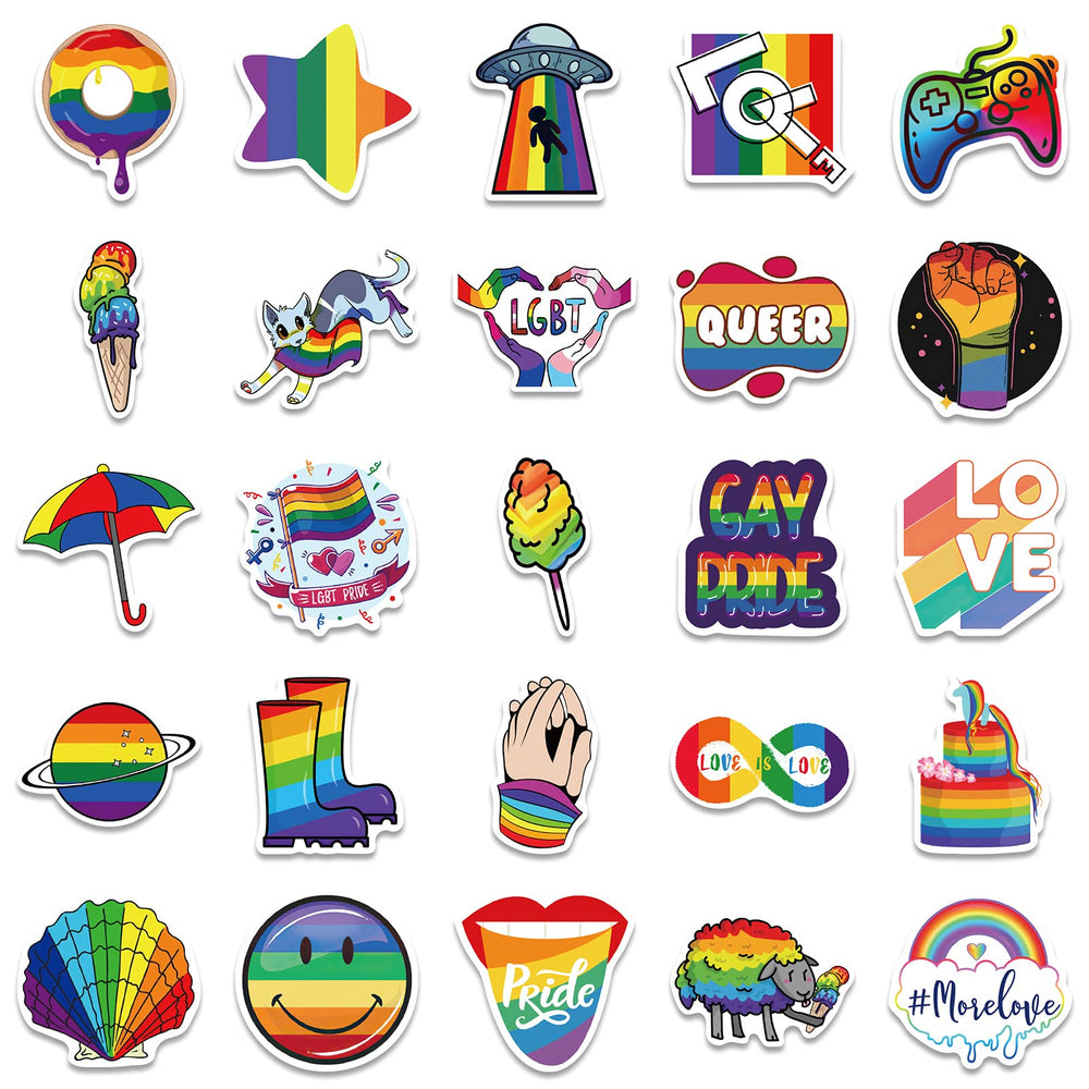 Gay Pride Stickers Pack Bulk50Pcs Aesthetic Gay Sticker