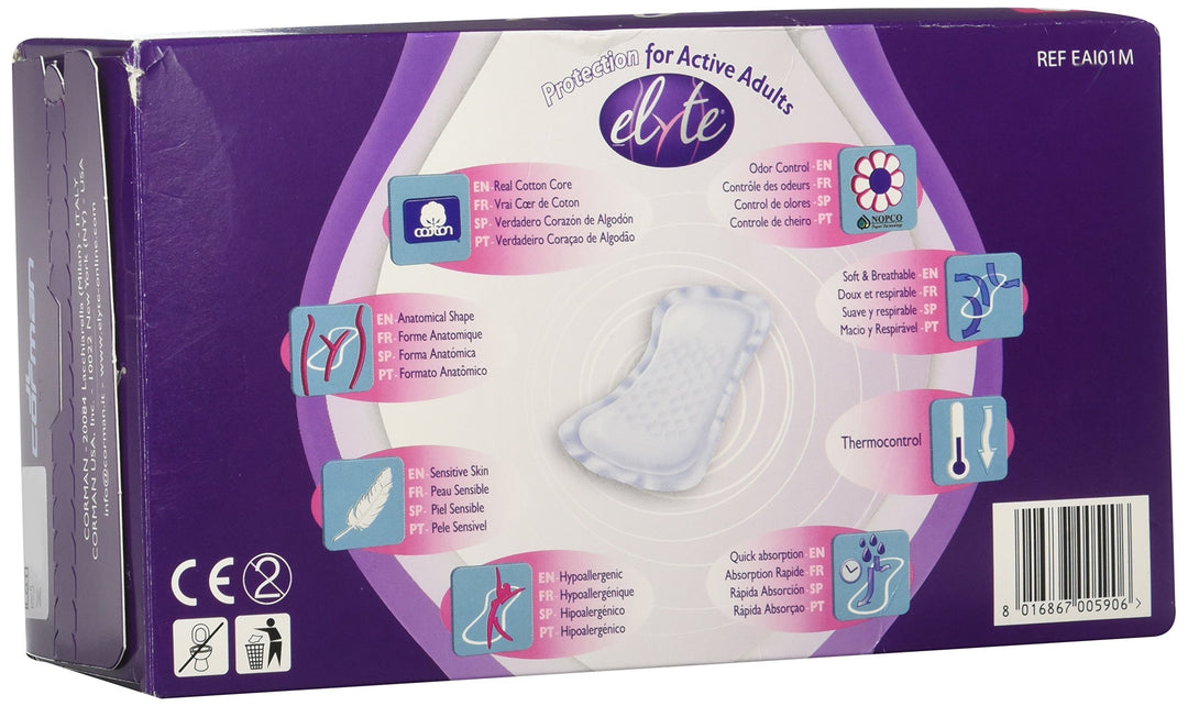Elyte Light Cotton Incontinence Pads - Mini - 4 in x 8 