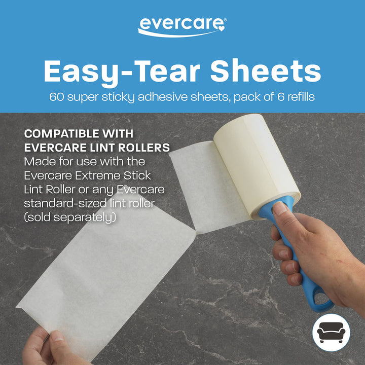 Evercare Garment Lint Roller Extreme Stick Refill - 60 