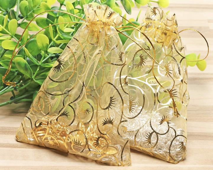 Shapenty 50PCS Organza Gift Bags Wedding Favor Candy Bu
