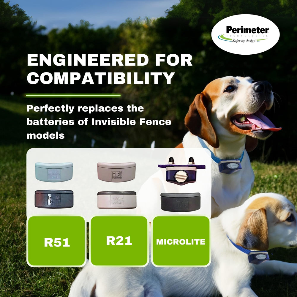Invisible Fence Collar Battery - Brand Compatible - Includes eOutletDeals Pet Towel (2 Pack)