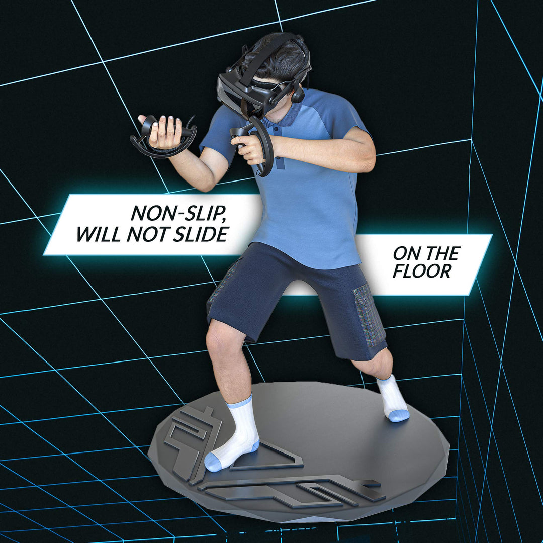 VR Mat - 35 Round Anti Fatigue Mat - Virtual Reality Matt Helps Determine Direction and Position of Your Feet During Game, Prevents Players from Hitting and Breaking Objects in Surroundings