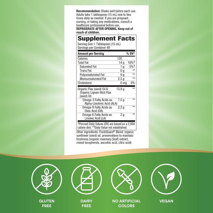 Nature&#39;s Way Organic Flax Oil Super Lignan, Col