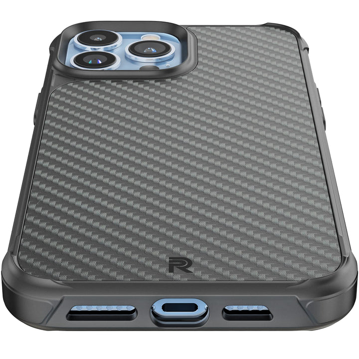 Case for iPhone 13 Pro Max [Gen-3 Aramid Fiber] Strong MagSafe Compatible, Protective Shockproof Corners, Premium Metal Buttons, Slim Fit Grip Cover 6.7 Inch Phone 2021 (Black)