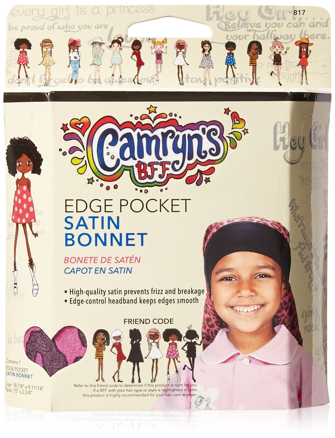 Camryn&#39;s BFF Satin Edge Pocket Bonnet MULTI-COLORED