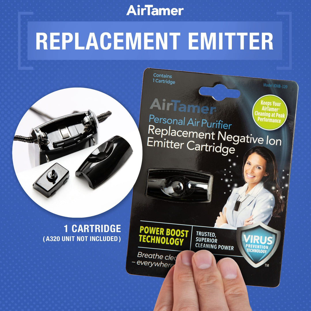 Personal Air Purifier Replacement Negative Ion Emitter Cartridge - Made for Model A320 (Black)