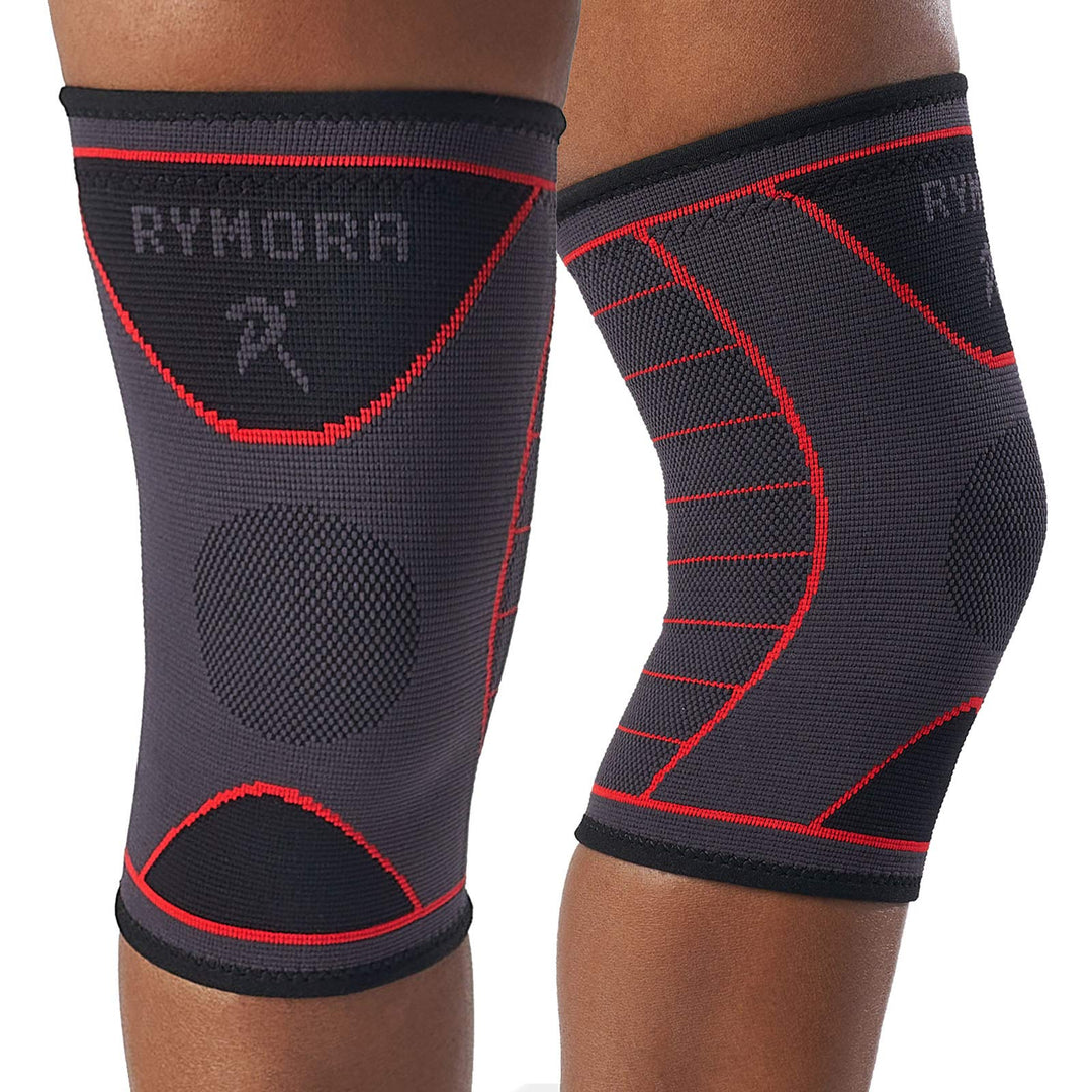 Knee Support Brace Compression Sleeves for Women and Men (Grey) (Pair) (Extra Small) [XS] - for Ligament Injury, Joint Pain Relief, Running, Arthritis, ACL, MCL, Sport