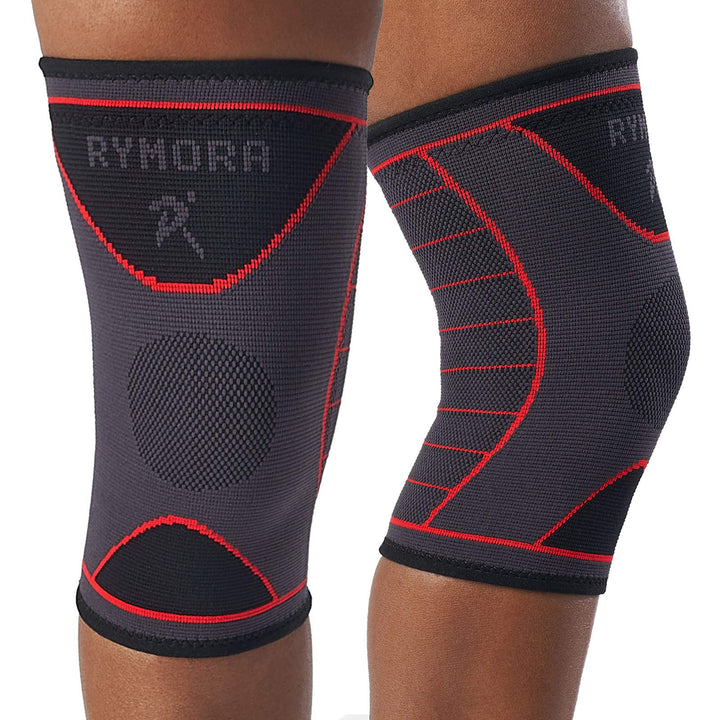Knee Support Brace Compression Sleeves for Women and Men (Grey) (Pair) (Extra Small) [XS] - for Ligament Injury, Joint Pain Relief, Running, Arthritis, ACL, MCL, Sport