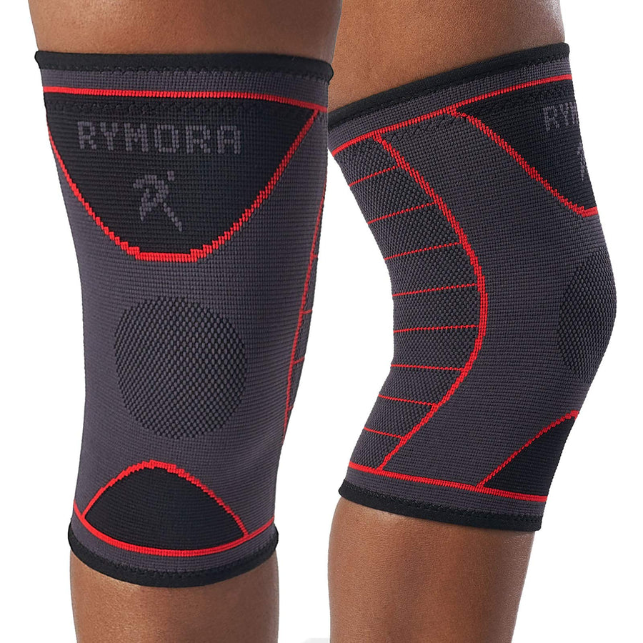 Knee Support Brace Compression Sleeves for Women and Men (Grey) (Pair) (Extra Small) [XS] - for Ligament Injury, Joint Pain Relief, Running, Arthritis, ACL, MCL, Sport