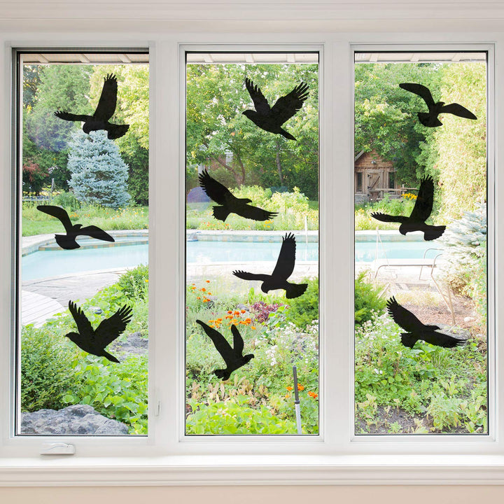 20 Pieces Large Size Anti-Collision Window Clings Bird Shape Window Sticker Alert Bird Window Decals for Preventing People and Bird Strikes on Window Glass Party Accessory