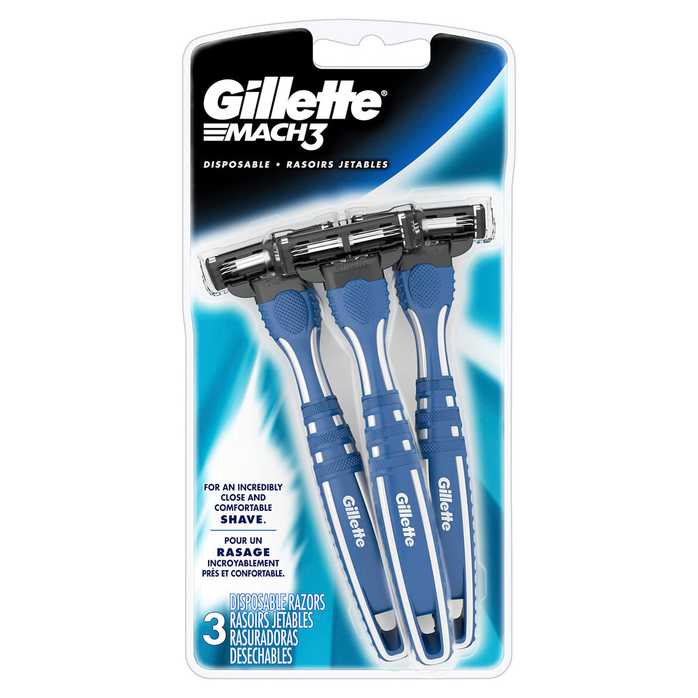 Mach3 Men's Disposable Razor, 3 Count (Pack of 2), Mens Razors / Blades