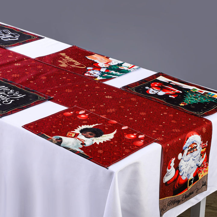 7 Pieces Eid Mubarak Table Runner and Placemats Ramadan