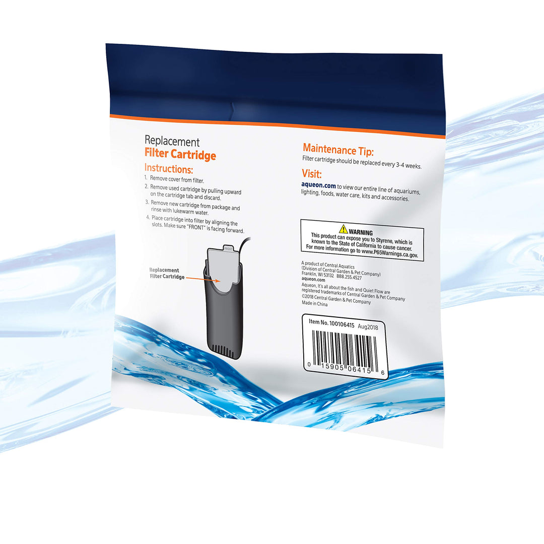 Aqueon Aquarium Fish Tank Replacement Filter Cartridges Extra Small - 3 pack