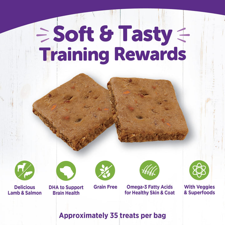 Rewarding Life Dog Treats, Natural, Training Treat, Grain Free, Soft Lamb &amp; Salmon (6 Ounce bag)