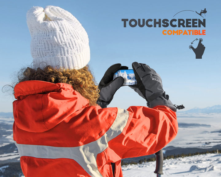 Eco Gray Ski Gloves - Gray, L