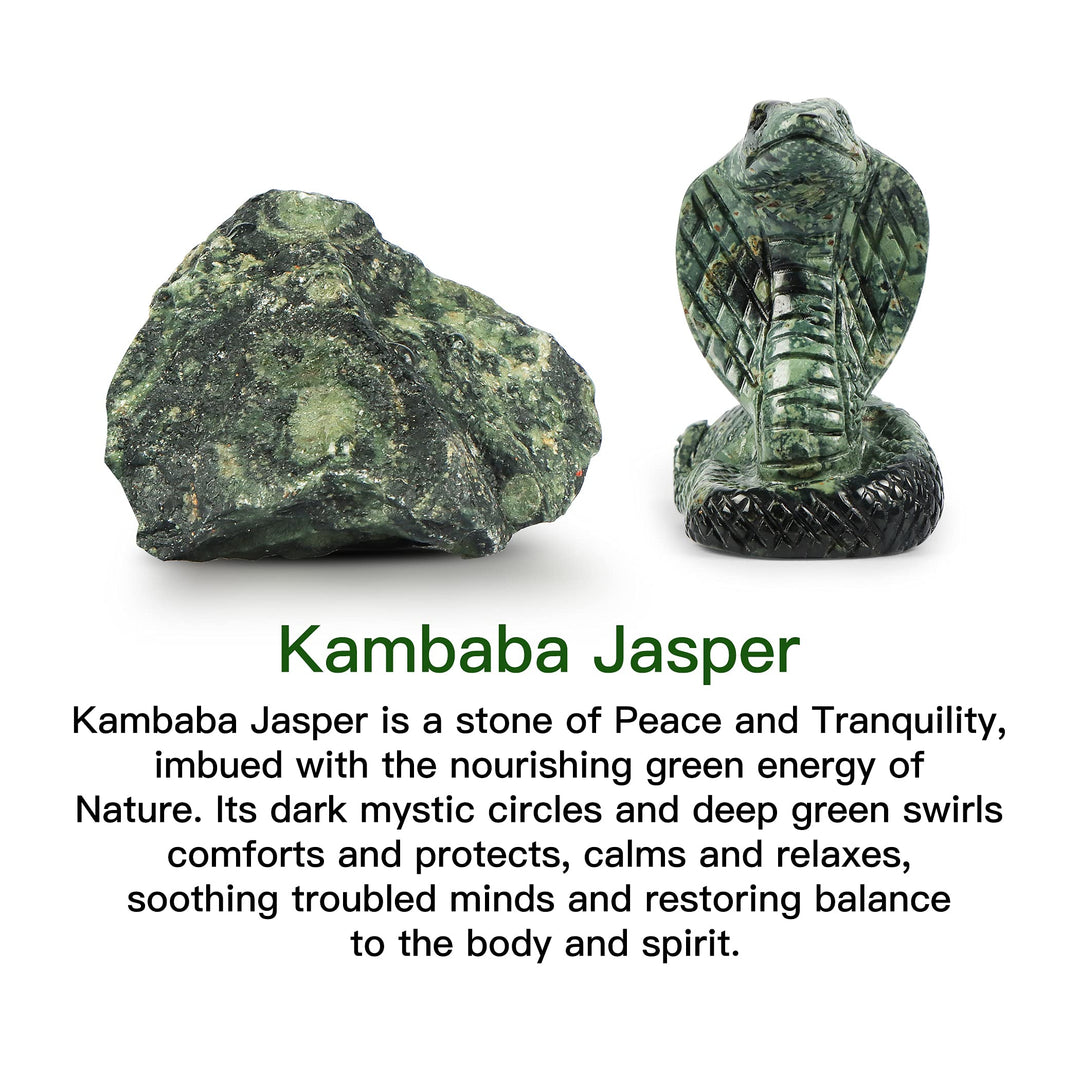 Artistone Kambaba Jasper Snake Statue 2 inch Hand Carve