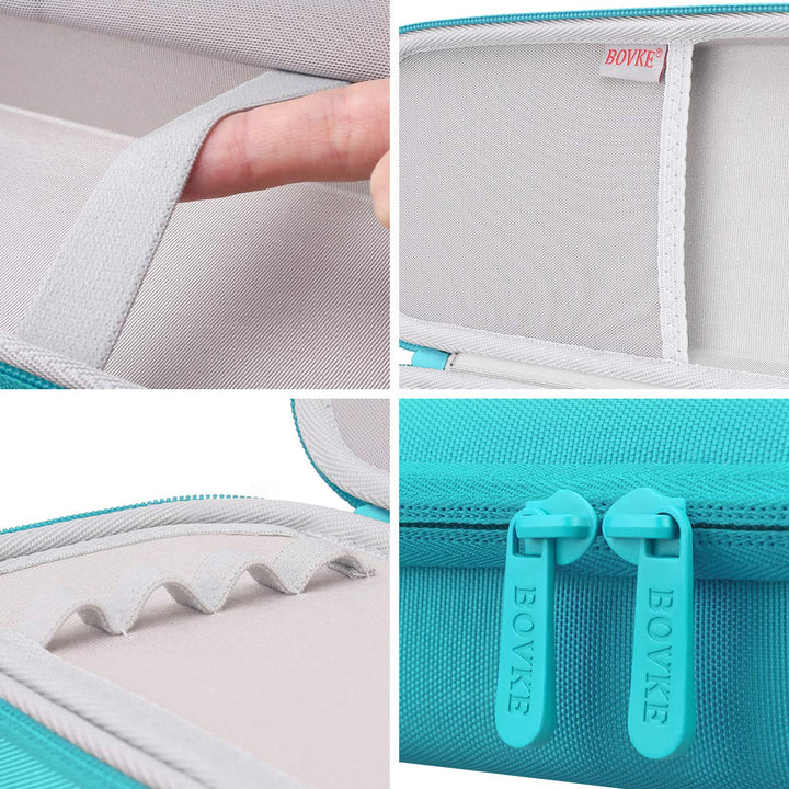 Hard Stethoscope Case for 3M Littmann Classic III, Lightweight II S.E, Cardiology IV Diagnostic, MDF Acoustica Deluxe Stethoscopes - Extra Room for Medical Hammer and Penlights, Turquoise