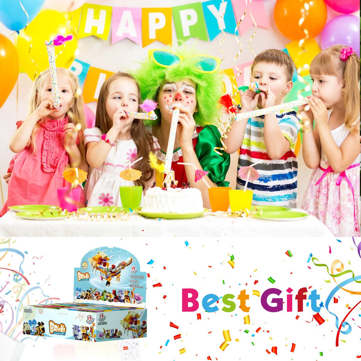 Party Favors for Kids Goodie Bags,12PCS Mini Building Blocks Animal, Building Sets Stem Toys, Assorted Building Blocks Sets for Birthday Party Gift,Goodie Bags, Prize,Cake Topper