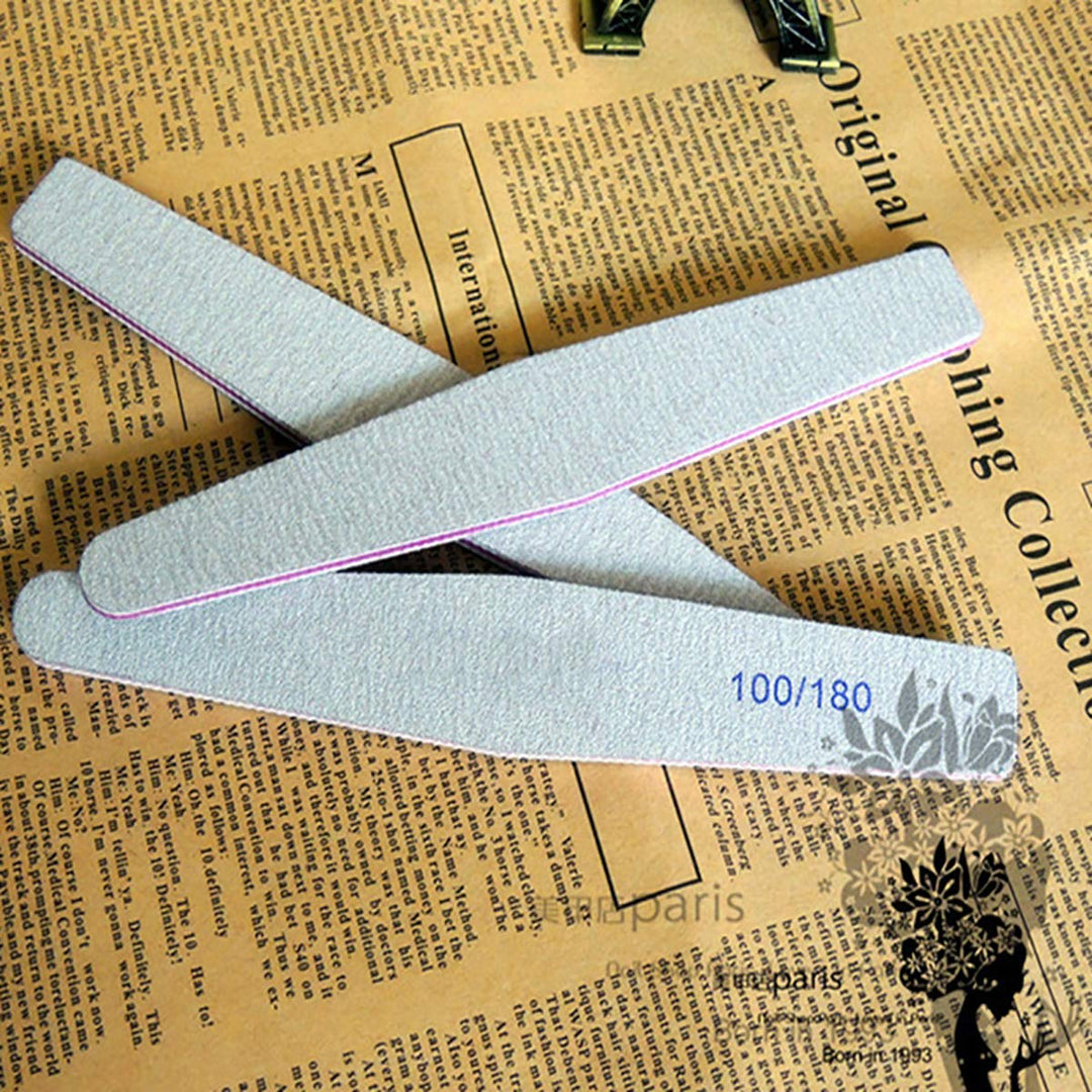 5Pcs Nail Files 100/180 Grit Professional Manicure Repair Acrylic Cosmetic Manicure Pedicure Kit Tools
