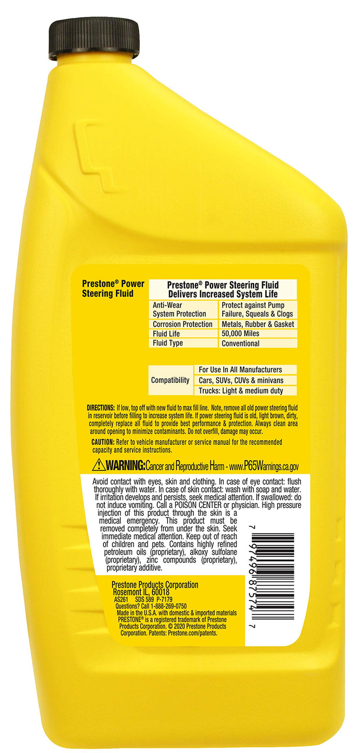 Prestone AS261 Power Steering Fluid - 32 oz.