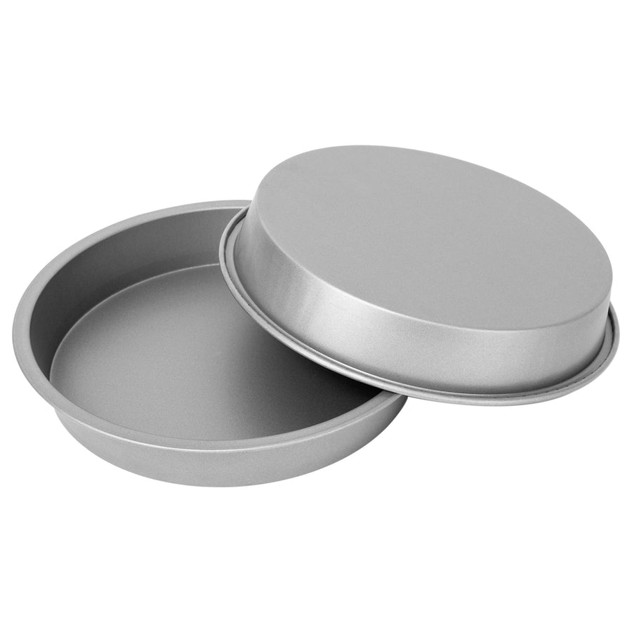 G&S Metal Products HG268 Non-Stick Round Cake Baking Pan 2 Piece Set, 9, Gray