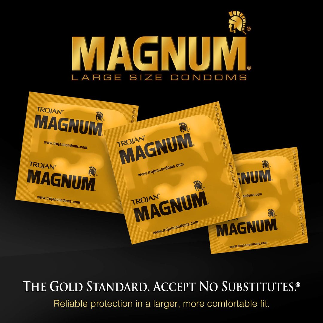 Trojan Magnum Bareskin Large Size Condoms - 10 Count