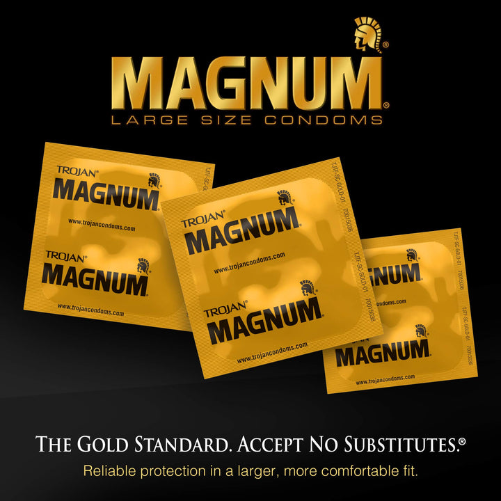 Trojan Magnum Bareskin Large Size Condoms - 10 Count