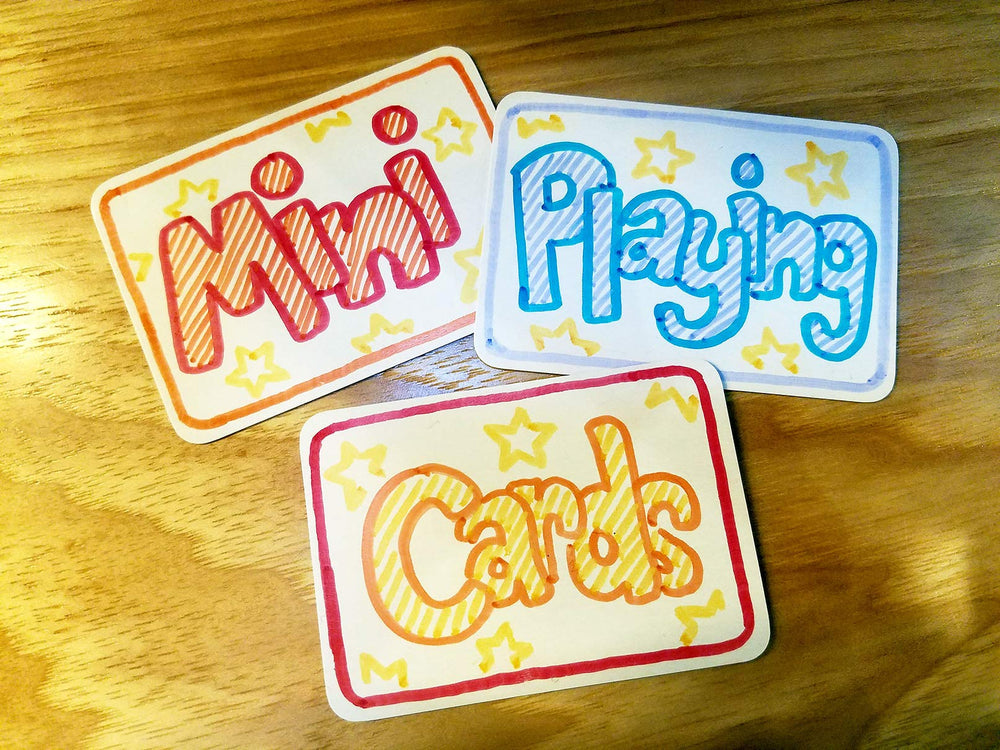 Miniature Blank Playing Cards (Matte Finish) 200 Blank Cards, 2.68 x 1.75, Half Size Poker Cards, Flash Cards, Board Game Cards