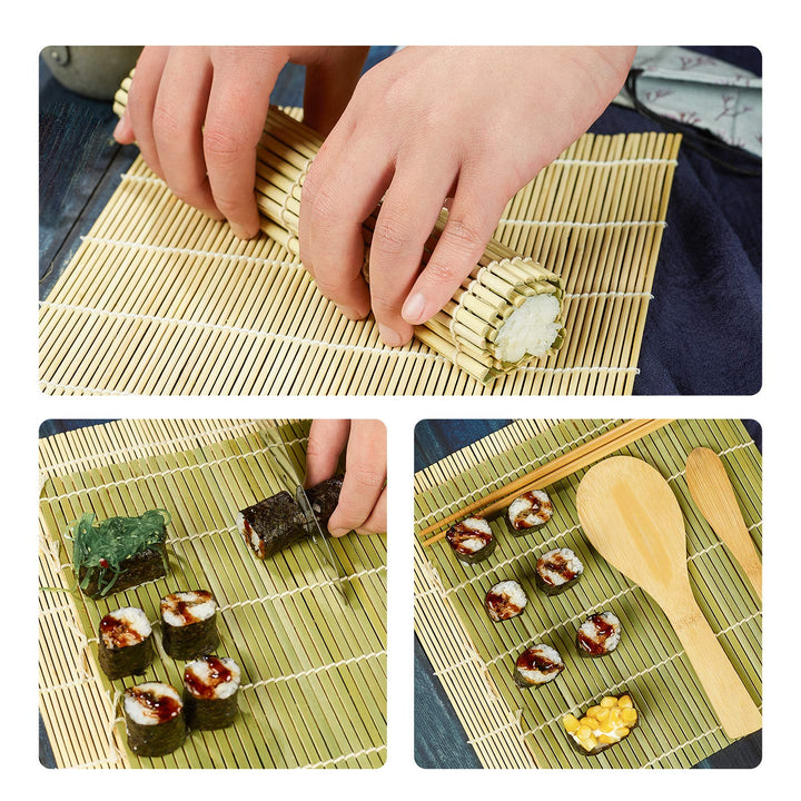 Sushi Making Kit Sushi Bazooka Maker with Bamboo Mats and Chopsticks, Paddle, Spreader, Sushi Knife, DIY Sushi Roller Machine
