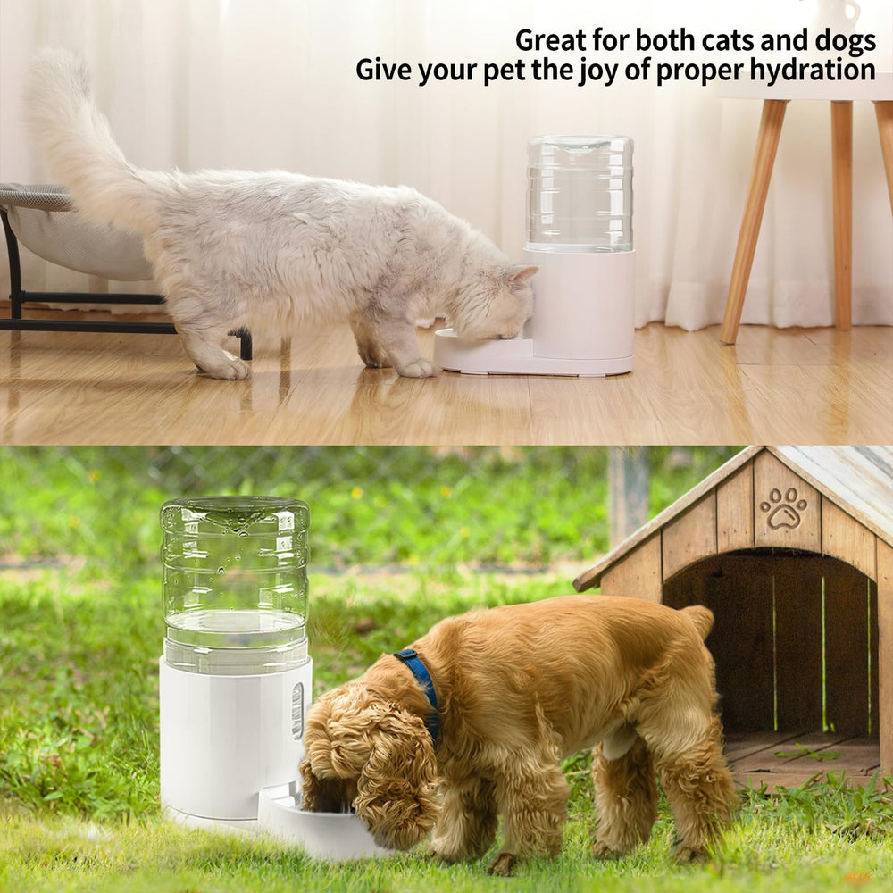 4L Pet Water Dispenser Without Electricity Unplugged Automatic Water Bowl Dispenser Gravity Water Dispenser for Cats Water Self Feeder Dog Fountain Dogs Bowl Bottles for Kitten Puppy