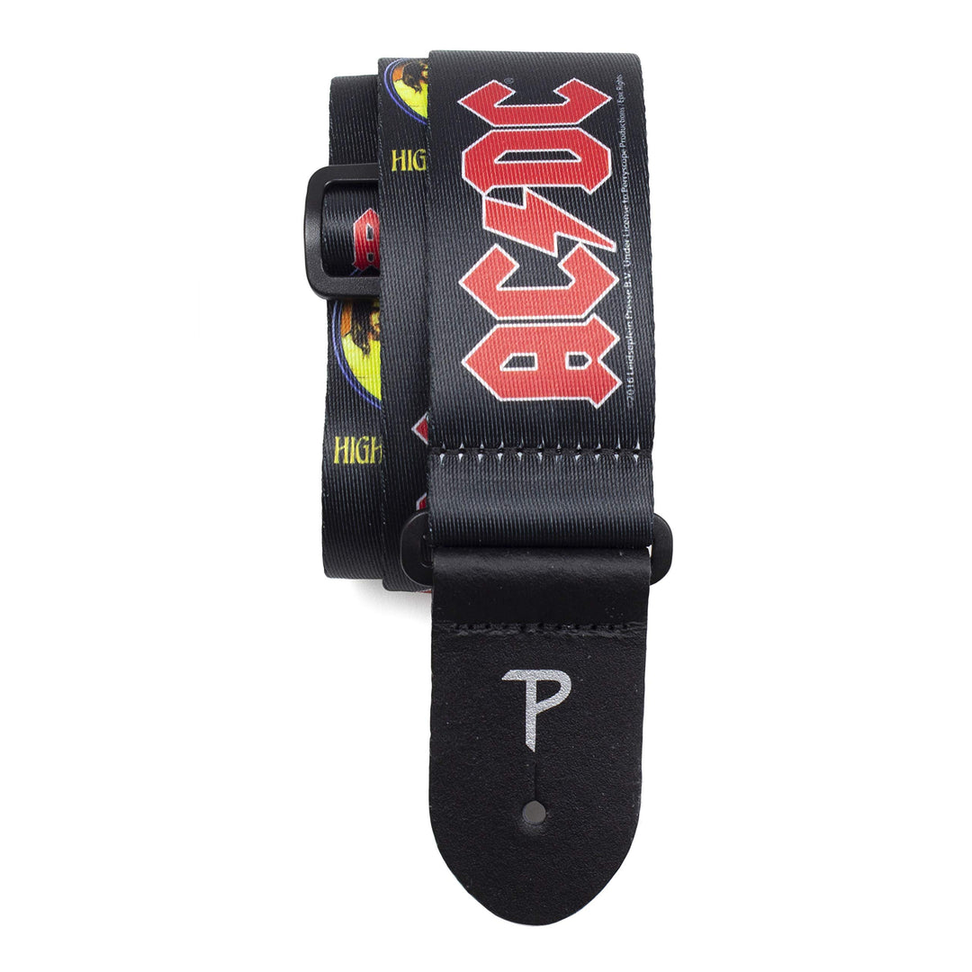 P Perri&#39;s Leathers Ltd. guitar strap, Black, red, 2 x 39 x 58 (LPCP-8014)