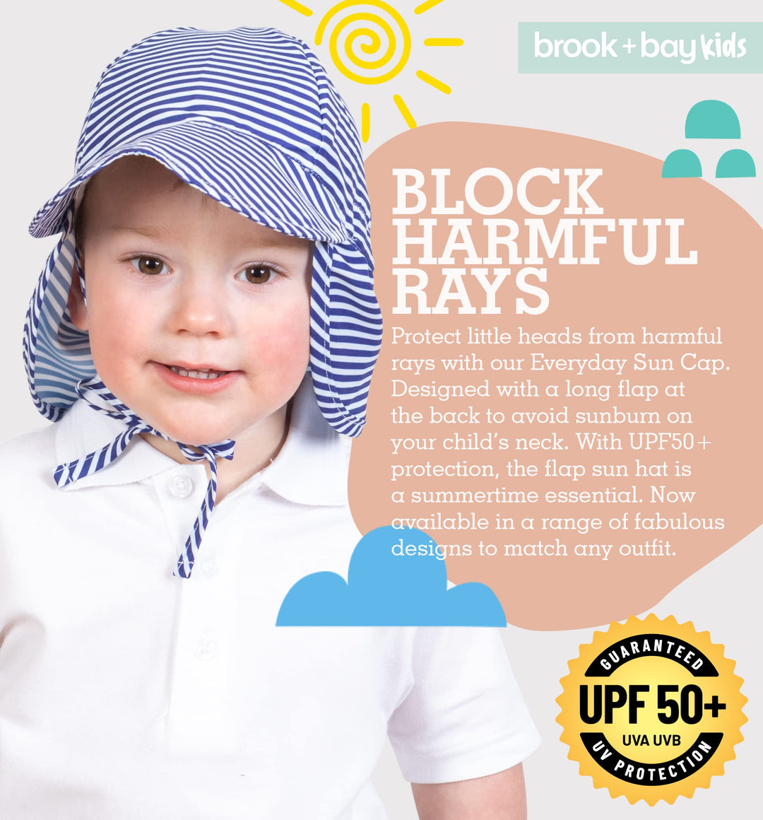 Baby Sun Hat, Kids Sun Hat - Baby Boy Sun Hat, Baby Girl Sun Hat - Baby Beach Hat, Baby Summer Hat, Baby Swim Hat &amp; Beach Hat Navy