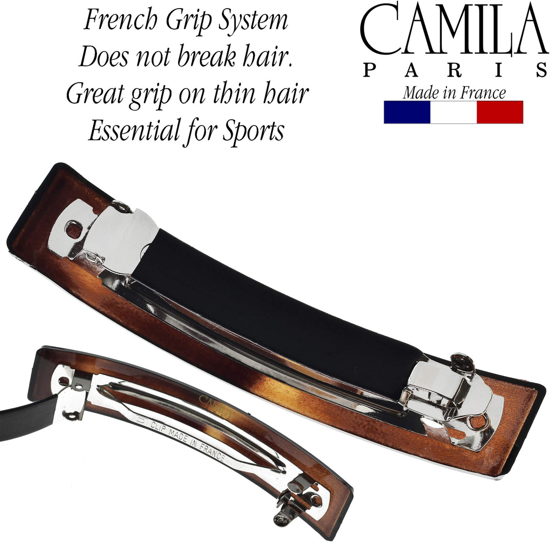 Camila Paris Ad822 French Hair Accessories For Women (3 1/2) Hair Barrettes. Strong Hold/No Slip Grip And Durable Styling Girls Hair Ornaments. Made In France