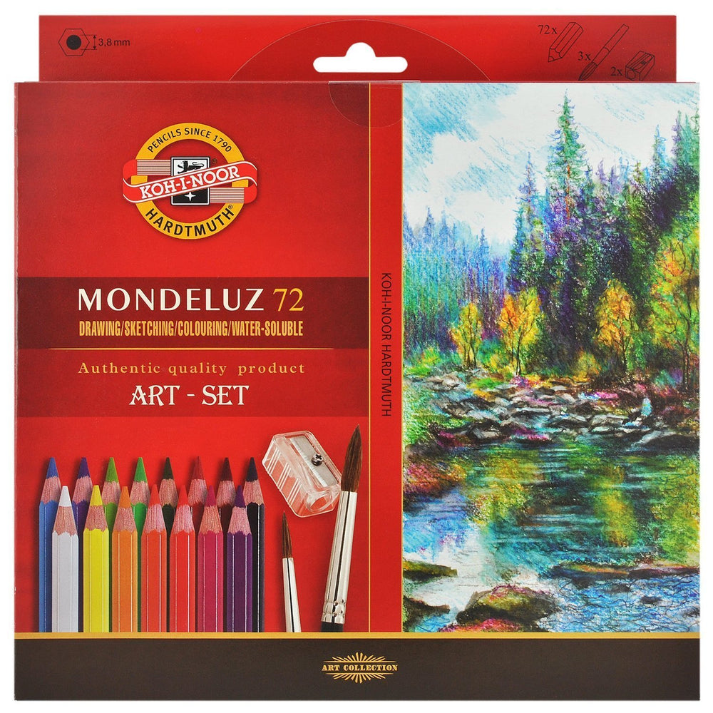 Koh-i-noor Mondeluz Aquarell Drawing Set. 72 Colored Pencils.