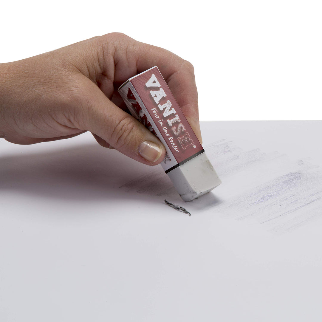 Vanish Four in One Art Eraser (1 Pack) -No Mess Pencil Eraser Replaces Hard Rubber Eraser, Vinyl &amp; Kneaded Eraser