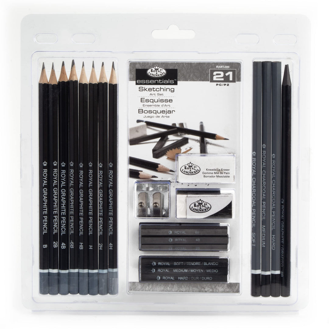Royal &amp; Langnickel RART-200 Essentials Sketching Pencil Set, 21-Piece