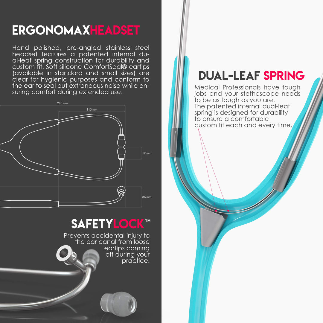 MDF747XP-03 Acoustica Deluxe Lightweight Dual Head Stethoscope (Pastel Blue)