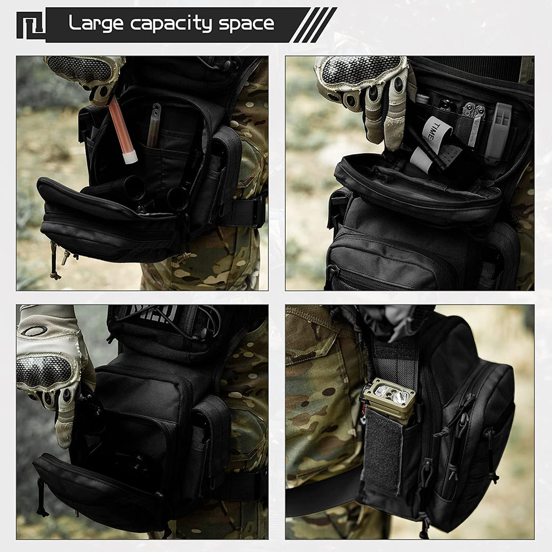 Drop Leg Bag for Men Women Military Tactical Thigh Pack Pouch Multifunctional Tactical Package Outdoor Hiking Thigh Bag