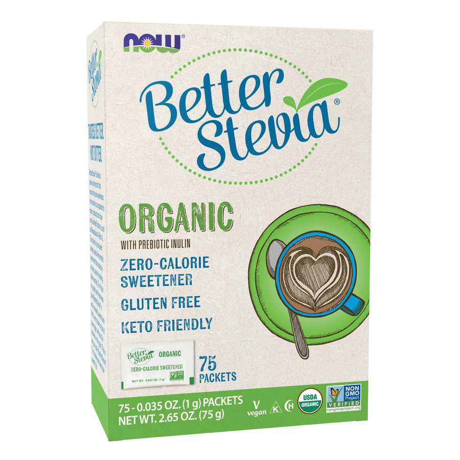 NOW Foods BetterStevia Organic Zero-Calorie Granulated 