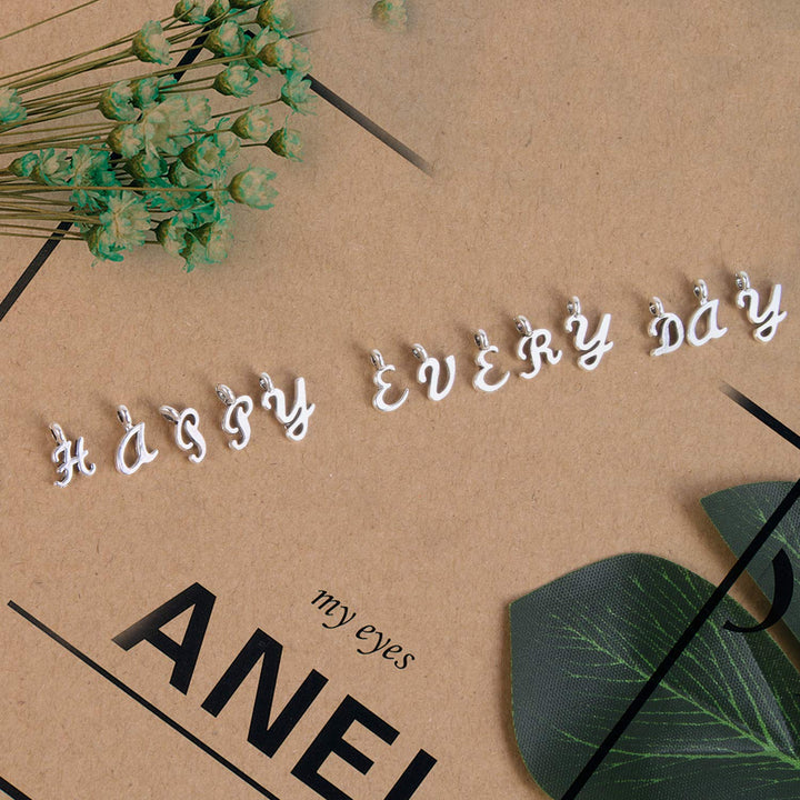 156Pcs/6 Sets ABC Letter Charms Mini A-Z Alphabet Bracelet Necklace Pendants with 200Pcs Open Jump Rings for DIY Jewelry Making