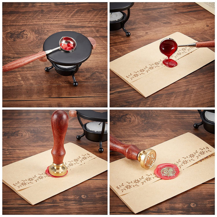 Celtic Knot Wax Seal Stamp Celtic Knot Sealing Wax Stamps Heart 25mm Removable Brass Head Sealing Stamp with Wooden Handle for Wedding Invitations Envelope Christmas Thanksgiving Gift Wrap