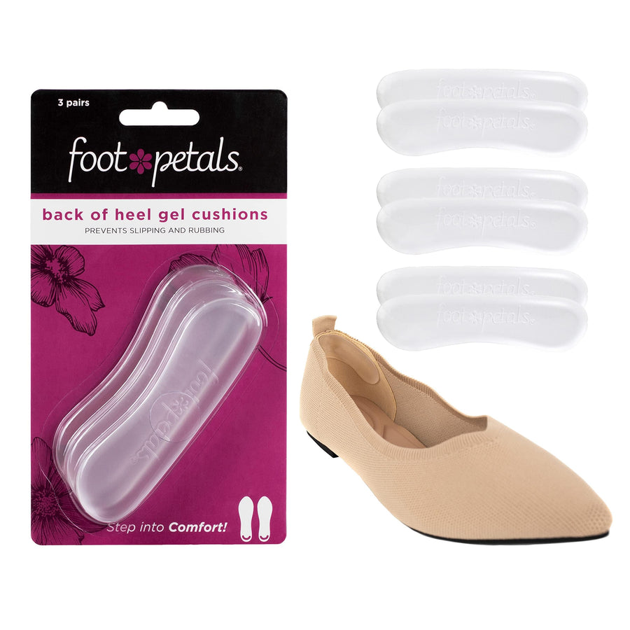 Fancy Feet Women's Gel Back of Heel Cushions 3 Pair