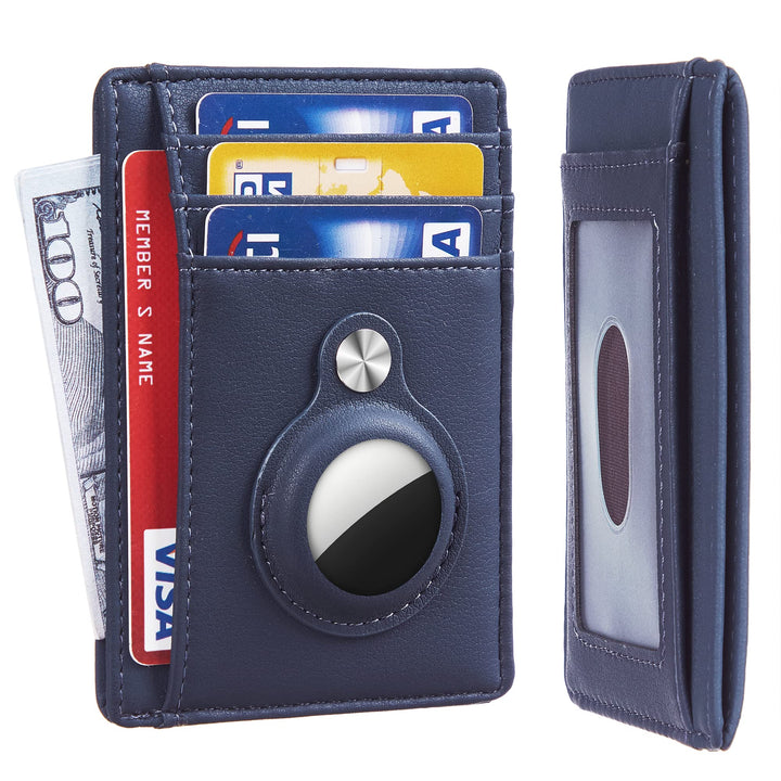 Hawanik Slim Minimalist Front Pocket Air Tag Wallet, Mens Wallet with Airtag Holder