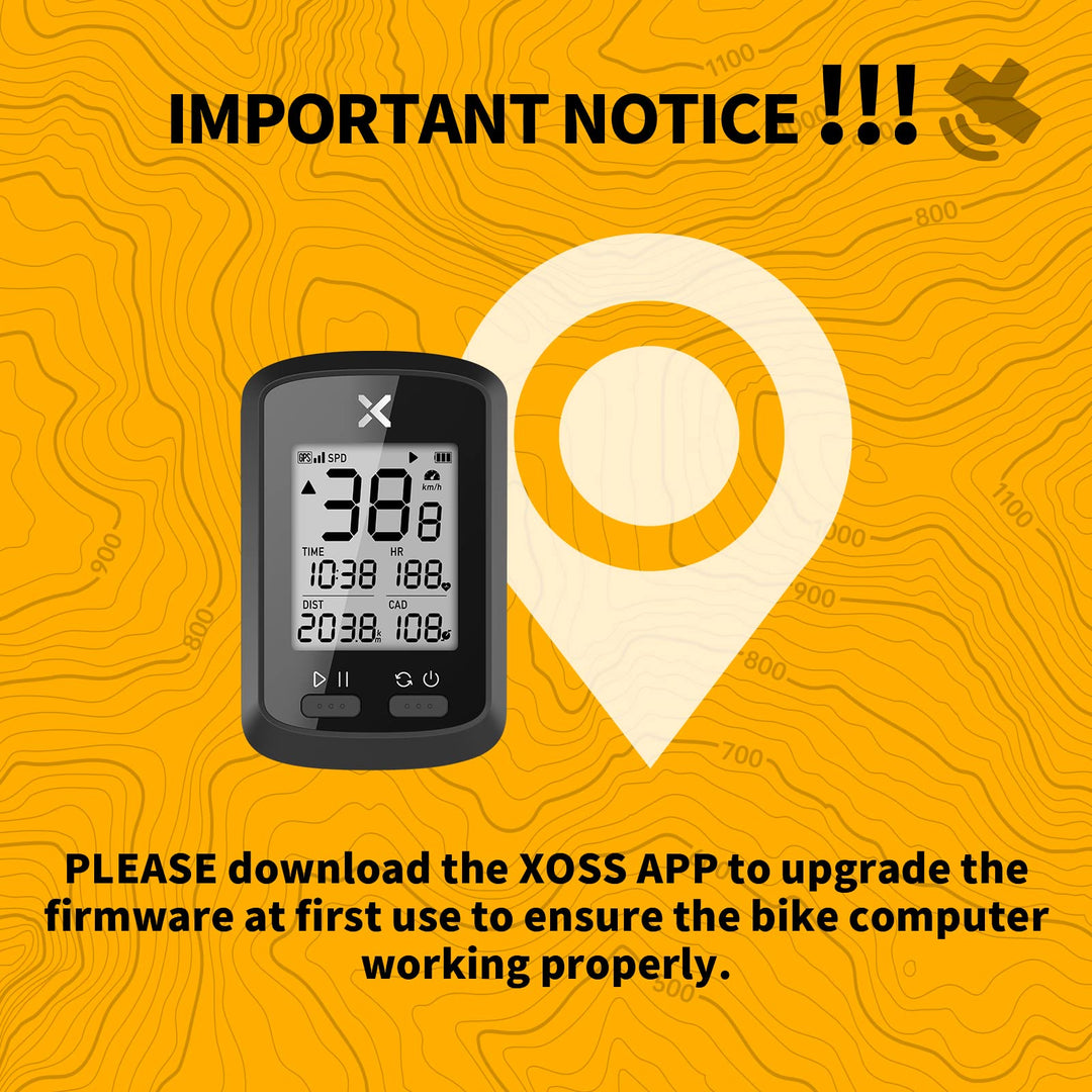XOSS G+ Bike Computer Wireless, Bike Speedometer Bluetooth Ant+ Sensor Support, Bike Odometer IPX7 Waterproof 3 Satellites Positioning for All Cycling Bikes (with Free Black Cover)
