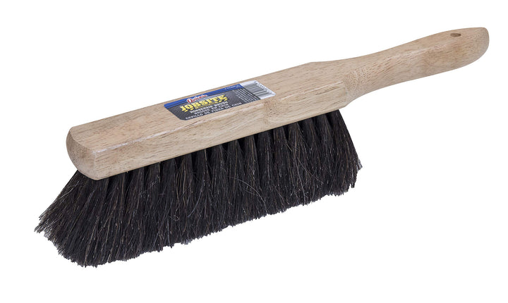 Horse Hair Bench Brush, Dust Brush for Home, Car, or Workshop, 13.5 Inch Wooden Handle