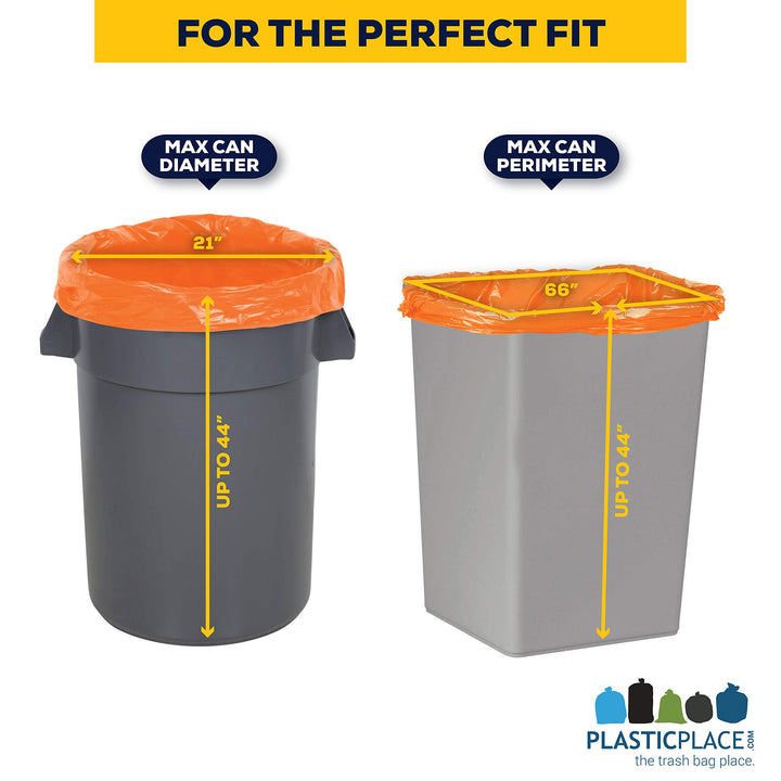 42 Gallon Trash Bags â”‚ 3.0 Mil â”‚Orange Heavy Duty Contractor Trash Bags â”‚ 33 x 48, 50 Count (Pack of 1)