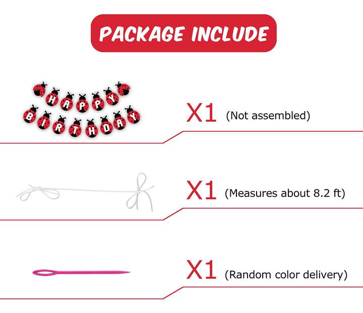 Black &amp; White Birthday Banner, Happy Bday Pennant Decorations, Black Birthday Party Sign