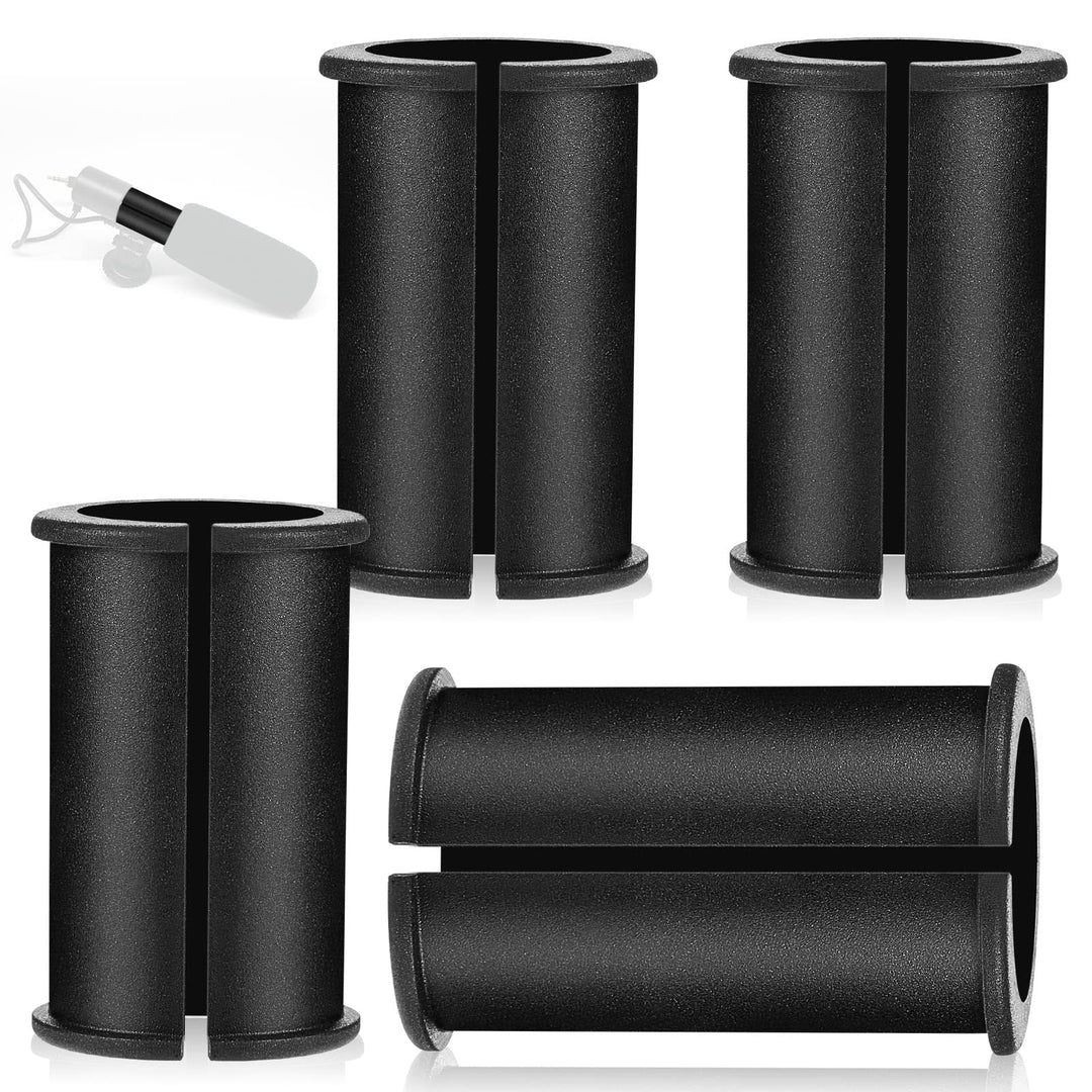 4 Pcs Microphone Shock Mount Rubber Spacer Tube Microphone Sleeve Washer Compatible with Sony Camcorder Rode NTG Shotgun Microphone Fx3 Mic Shock Mount Microphone Sleeve