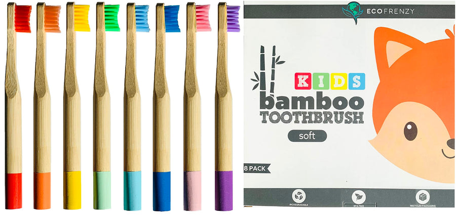 EcoFrenzy - Kids Bamboo Toothbrush - Child Size Soft BP